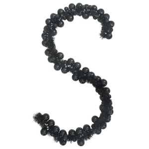 vidaXL Kalėdų rutulių girlianda Juoda 186 cm Polystirenas