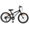 vidaXL Kalnų Dviratis 24 Colių 6-Speed 8-12 metų Juoda