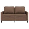 vidaXL Dvivietė sofa, rudos spalvos, 120cm, audinys