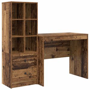 vidaXL Stalas Senas medis 135,5 x 50 x 127 cm 2 vnt.