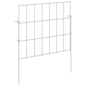 vidaXL Sodo tvora su kuoliukais 48 vnt. 35 x 30 cm Sidabrinė