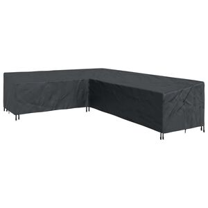 vidaXL Baldų uždangalas 355 x 275 x 80 cm 210D Oksfordo audinys Juodas