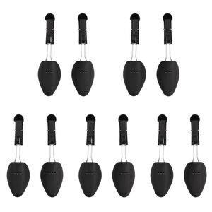 vidaXL Batų kurpaliai, 5 poros, juodos spalvos, plastikas, EU 35&ndash;38