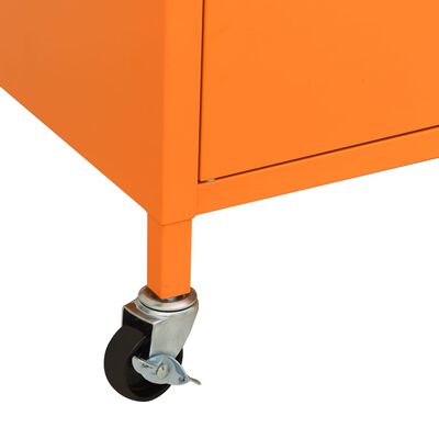vidaXL Sandėliavimo spintelė, oranžinės spalvos, 60x35x56cm, plienas