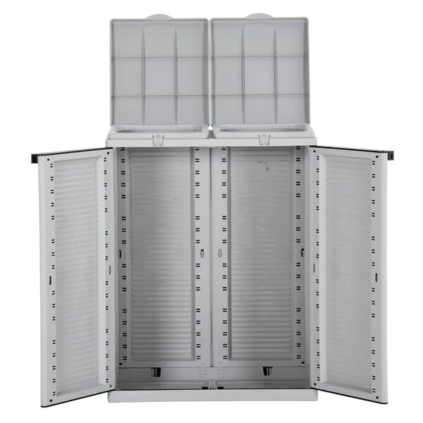 vidaXL &Scaron;iuk&scaron;liadėžė-ekologi&scaron;ka spintelė, pilka ir juoda, 68x39x89cm