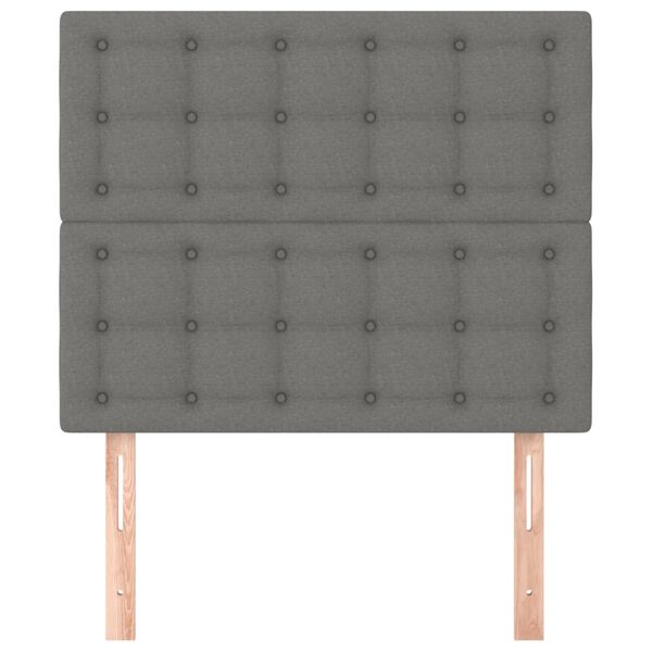 vidaXL Galvūgalis, tamsiai pilkas, 80x5x118/128 cm, audinys