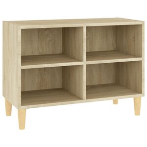 vidaXL TV spintelė su medinėmis kojelėmis, ąžuolo, 69,5x30x50cm
