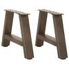 vidaXL Kavos staliuko kojelės, A formos, 2 vnt., 40x(30-31) cm, plienas