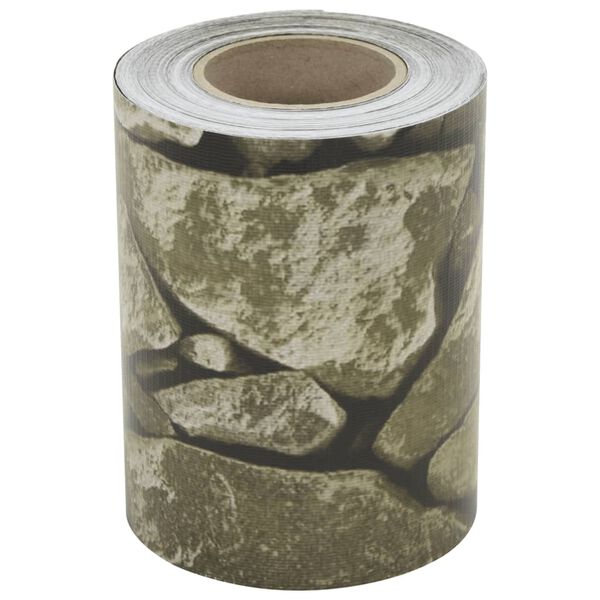 vidaXL Sodo pertvaros, 4vnt., pilkos, 35x0,19m, PVC, akmens imitacija