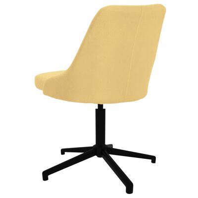 vidaXL Pasukama biuro kėdė, geltonos spalvos, audinys (330898)