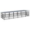 vidaXL Lauko voljeras &scaron;unims su stogu, plienas, 11,26m&sup2;