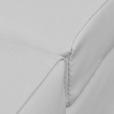 vidaXL Poilsio gultas, baltas, dirbtinė oda