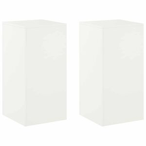 vidaXL Augalų stovas 2 pcs Balta 40 x 40 x 80 cm Plienas
