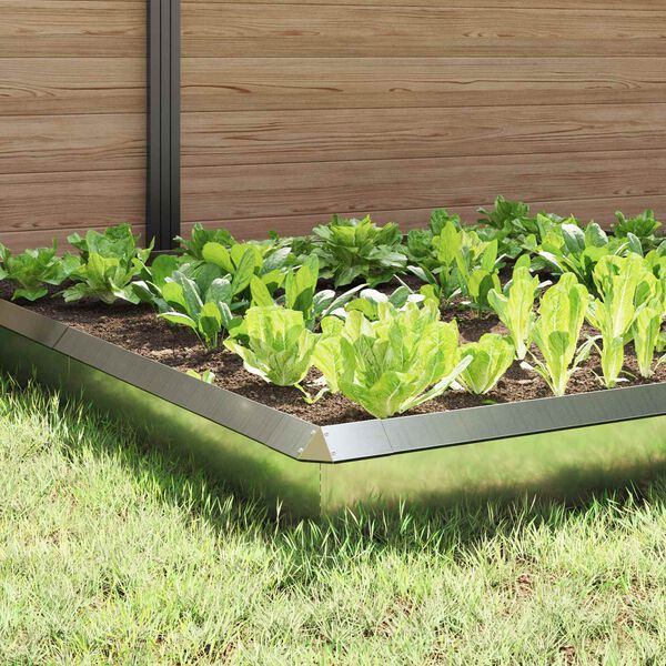 vidaXL Sraigių tvoros 12 pcs Sidabro Cinkuota plienas