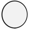 vidaXL Sieninis veidrodis, juodos spalvos, 20cm skersmens, apskritas