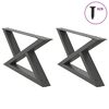 vidaXL Kavos staliuko kojos, 2 vnt., antracito spalvos, 70x(30-31,3) cm, plienas