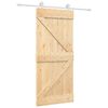 vidaXL Slankios durys 90 x 210 cm Pu&scaron;ies medienos masyvas