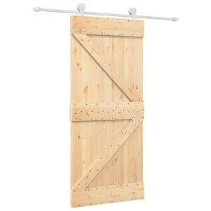 vidaXL Slankios durys 90 x 210 cm Pu&scaron;ies medienos masyvas