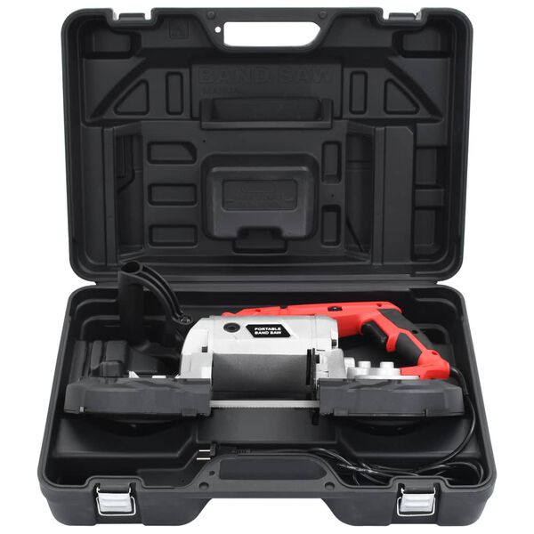 vidaXL Juostinis pjūklas su ne&scaron;iojamu dėklu, plienas