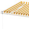 vidaXL Pastatoma automatinė markizė, geltona/balta, 300x250cm