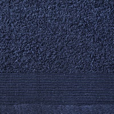 vidaXL Vonios rankšluosčiai, 5vnt., mėlyni, 70x140cm, medvilnė