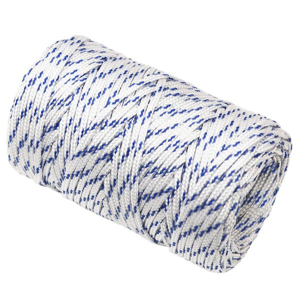 vidaXL Valties virvė, baltos spalvos, 2mm, 25m, polipropilenas