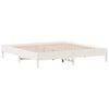 vidaXL Lovos rėmas be čiužinio, baltas, 200x200cm, pu&scaron;ies masyvas