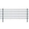 vidaXL Tvoros stulpai, 10vnt., pilki, 150cm, galvanizuotas plienas