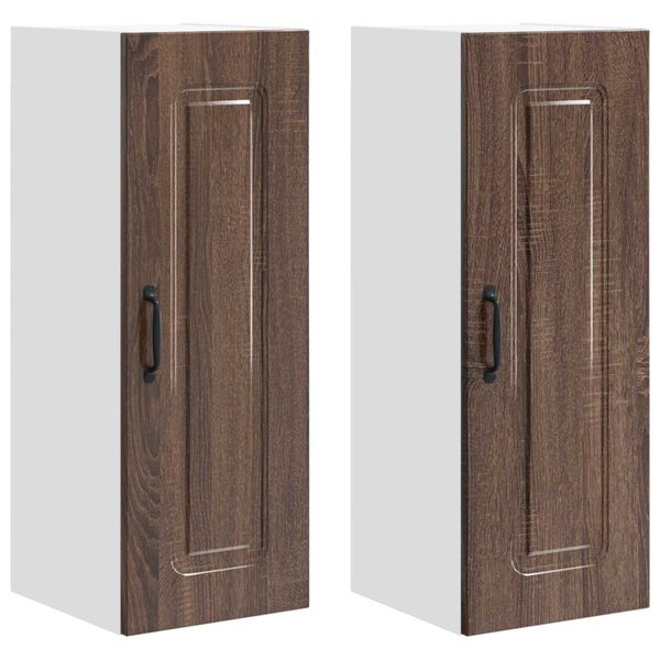 vidaXL Virtuvės spintelė Kalmar 2 pcs Rudas ąžuolas 30 x 31 x 80 cm