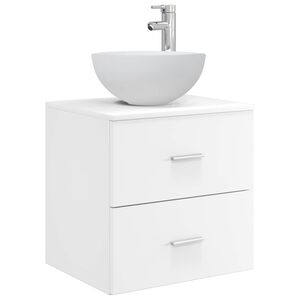 vidaXL Sieninis kriauklės praustuvas Balta 49,5 x 35 x 63 cm