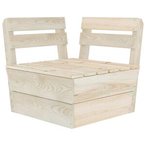 vidaXL Modulinė kampinė sofa i&scaron; palečių, impregnuota eglės mediena