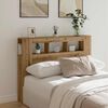 vidaXL LED galvūgalis, artisano ąžuolo, 140x18,5x103,5cm, mediena