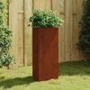 vidaXL Sodo lovelis, 40x34,5x75cm, Corten plienas