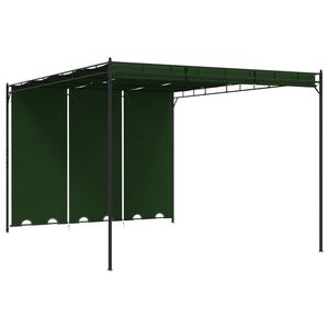 vidaXL Pavėsinė 4 x 3 x 2,3 m Žalia Poliesteris ir plienas