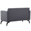 vidaXL Dvivietė sofa, audinio apmušalas, 115x60x67cm, tamsiai pilka