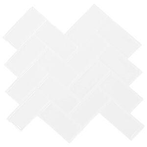 vidaXL Žuvies kaulo plytelė 10 pcs Balta 30 x 30 cm