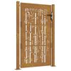 vidaXL Sodo vartai, 100x125 cm, Corten plienas, bambuko dizainas