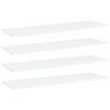 vidaXL Knygų lentynos plok&scaron;tės, 4vnt., baltos, 100x30x1,5cm, MDP