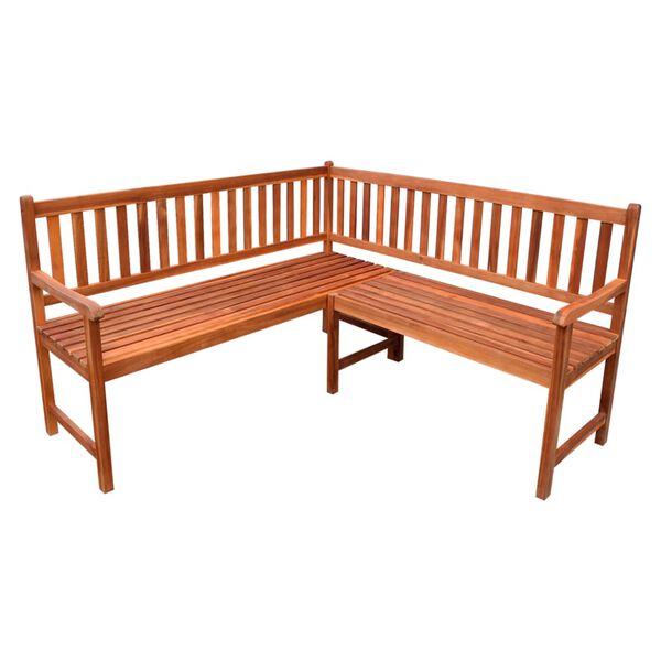 vidaXL Kampinis sodo suoliukas su pagalvėle, 150cm, akacijos masyvas