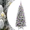 vidaXL Dirbtinė Kalėdų eglutė su 150 LED s stovu Balta 150 cm