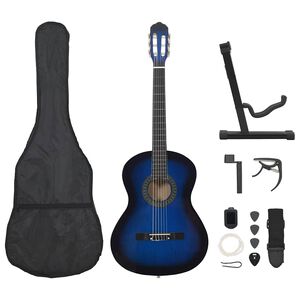 vidaXL Klasikinės gitaros rinkinys pradedantiesiems, 12 dalių, 4/4 39"