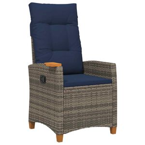 vidaXL Reguliuojama kėdė su arbatos staliuku 62 x 64 x 112 cm