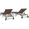 vidaXL Saulėtas gultas 2-asmuo 3 pcs Ruda 40 x 39 x 40.5cm poliratanas