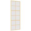 vidaXL Stumdomos durys, auksinės, 76x205cm, ESG stiklas ir aliuminis