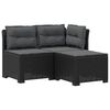 vidaXL 3-vietė sodo sofa su pagalvėlėmis, Rattan i&scaron;vaizda PP Antracito