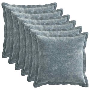 vidaXL Pagalvėlės užvalkalas 6 vnt. HOUTEN &Scaron;viesiai mėlyna 30 x 30 cm