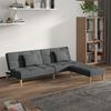 vidaXL Dvivietė sofa-lova su pagalvėmis ir pakoja, pilka, audinys