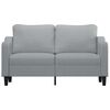vidaXL Dvivietė sofa, &scaron;viesiai pilkos spalvos, 140cm, audinys