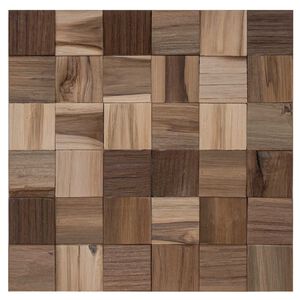 vidaXL Sieninė panelė 11 vnt. Natūrali 30 x 30 x 2 cm