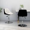 vidaXL Pasukamos valgomojo kėdės, 2vnt., baltos/juodos, dirbtinė oda